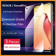 Tempered Glass  for Oppo Reno8 Reno7 Reno8z Reno7Z Pro 5G Full Screen Tempered Film Privacy Anti-Blue Light Screen Protector
