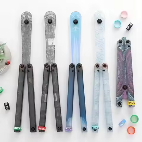 Training Butterfly Knife POM Plastic Material Balisong Flipper Trainer CNC Cutting No Edge Safe Outd