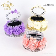 The Craft Decor Jewelry Box With Diamond Rose Stand | Bekas Barang Kemas Hantaran Kahwin | Jewelry Storage Box