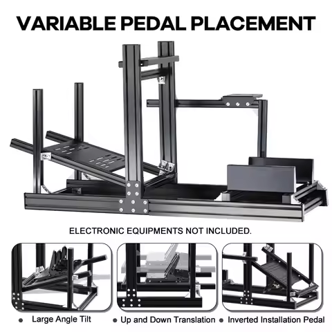 US Shipping GT/F1 Sim Racing Cockpit 8040 Aluminum Profile Adjustable Stand Modular DIY for Logitech