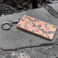 木質鑰匙圈 玫瑰荊棘 客製化禮物 雷射雕刻