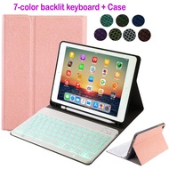 7 Colors Backlit Keyboard Case For iPad 5th 6th 7th gen 8th 9th 10th Generation for iPad Air 1 2 3 4 5 Pro 9.7 10.5 11 12.9 Mini 1 2 3 4 5 Wireless Bluetooth Keyboard Cove