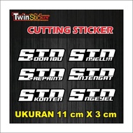 Stiker STD Doa Ibu Ngeyel Nyeel Repaint Konten Jengat Motor Helm Vario Beat Scoopy Vespa Supra Genio