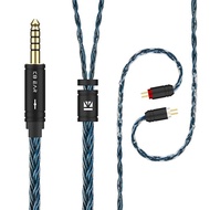 KBEAR JunTian Earphone Cable With QDC/0.78mm/TFZ/MMCX Connector 2 Meters 3.5mm/4.4mm 5N OCC Silver-p