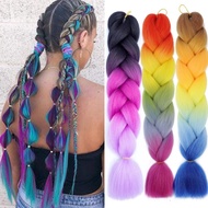 CNY wig (60cm long) dyed in beautiful Ombre color, easy to coordinate