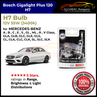Bosch H7 Plus 120 Gigalight Headlight Bulb for Mercedes-Benz A B C E S GL ML R V Class GLA GLB GLC G
