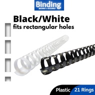 Plastic Comb binding Rings / Binding Comb Ring / Comb Binding For Book Binding(Black / White)