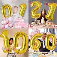 32 Inch Gold Number 0-9 Balloons Foil Ballon Digital Birthday Anniversary Party Decoration Supplies