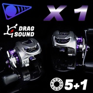 【TRAINFIS】X1 Baitcasting Fishing Reel Ultra-Smooth 8KG Maximum Drag 13.2G Ultral Light Spool Baitcas