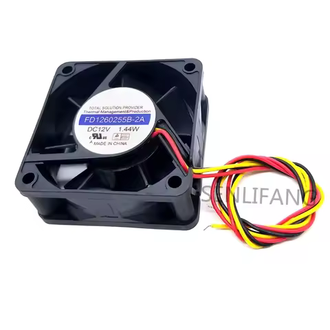 New Cooler For Y.S.TECH FD1260255B 2A DC12V 1.44W 3 Wires 6025 60X60X25MM Cooling Fan