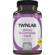 Twinlab Stress B-Complex Caps - Complete B-Complex & 1000 mg Vitamin C - Energy Support Supplement w