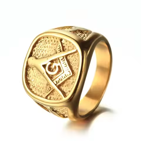 Masonic 316L Stainless Steel Men's Ring