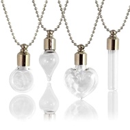 Glass Locket Urn Jewelry Cremation Jewelry Urn Necklace for Ashes Fillable vials Necklaces Blood Via
