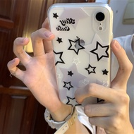 Korean Cute Y2k Star Transparent Phone Case For Iphone 15 14 13 12 11 Pro Max X Xr 7 8plus Se Lovely
