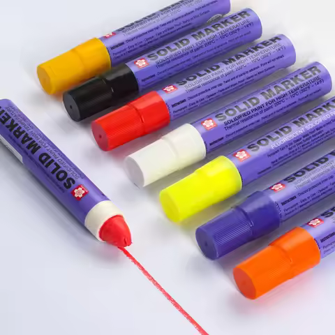 Sakura Solid Paint Pen from Japan, XSC Industrial Tire Marker, Metal Use, Waterproof, High Temp and 