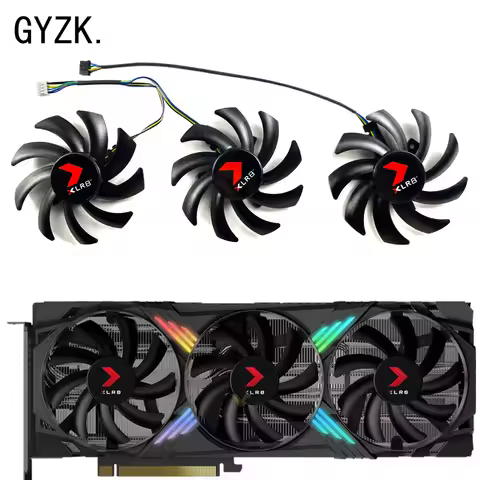 New For PNY GeForce RTX4060ti 4070 4070ti 4070S 4070tiS VERTO Triple Fan OC Graphics Card Replacemen