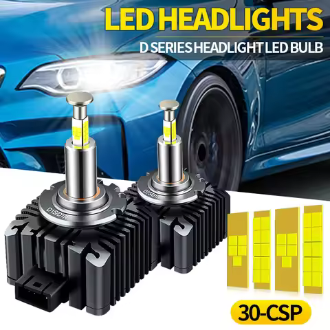 2Pcs D3S D1S LED Headlights D3S 360 LED Canbus No Error 1:1 HID D1R D3R Auto Lamp 30000LM Plug&Play 