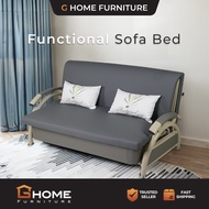 ⭐READY STOCK⭐Functional Sofa Bed Murah Free 2 Pillows Fabric Foldable Nordic Sofa Bed 3 Seater 1.8m Sofa Modern Fabric