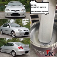 A0128 GENETIC SILVER - PROTON PERSONA - 2K PAINT/FAST DRY/CAR PAINT/CAT BANCUH/CAT KERETA/CEPAT KERI