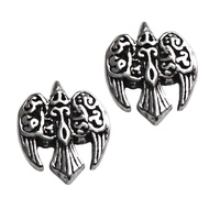 Sterling Silver Celtic Goddess Morrigan Raven Earring Studs