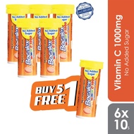 Bocalex Vitamin C 1000mg Effervescent No Sugar Added (10's x 6 Tubes)