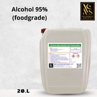 แอลกอฮอล์ 95% Food Grade - เอทิลแอลกอฮอล์ / Ethyl Alcohol 95% (Ethanol) ขนาด 20 ลิตร