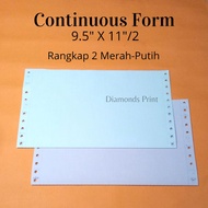 2-ply Invoice Paper Continuous Form 9.5 x 11 /2 2ply Computer Form