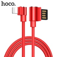 hoco. - U37 紅色 2m 雙彎頭 手游 USB 數據 2.4A 充電線 IPHONE LIGHTNING 適用