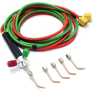 Mini Oxygen Torch Kit, Micro Oxygen Acetylene/Butane Gas Welding Torch with 5pc Tips for Jewelry Rep