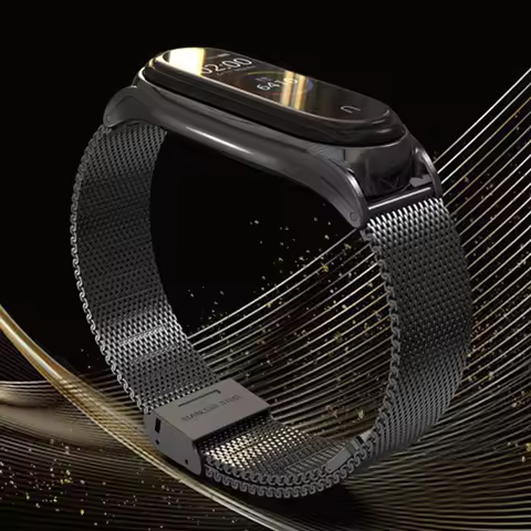 Smart Watch Strap For Xiaomi Mi Band 6 5 4 3 Watchbands Gold Sliver For Miband 6 5 4 Stainless Steel