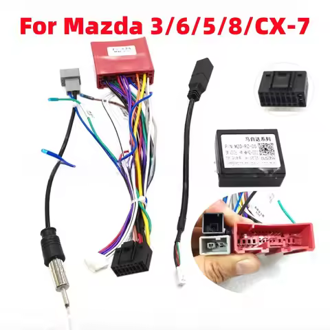 Rasie Canbus Box MZD-RZ-05 For Mazda 6 3 5 CX-7 RX-8 Android 2 Din GPS Radio Car 16 Pin Wiring Harne