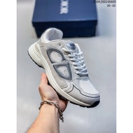 Dior Dior Cross-Border Joint Milky White Stitching with Dior Gray Dior Retro Sports Shoes Dior Trend