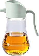 FixtureDisplays® Glass Oil Bottle Dispenser Leakproof and No Drip for Kitchen, 250ML/9 Ounces Green 