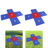 [kanye2dc] Kids Jumping Pad Cross Shaped Gift for School Team Building Games Team Race