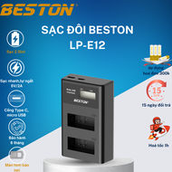 Bộ Pin LP-E12 1800mAh + Sạc Beston Dùng Cho Máy Ảnh Canon EOS M6 M10 M50 M100 M200 100D 200D 250D