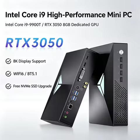 MSECORE MV200 Mini PC Intel Core i9‑9900T RTX 3050 8GB Dedicated GPU Windows 11 Gaming Desktop Compu