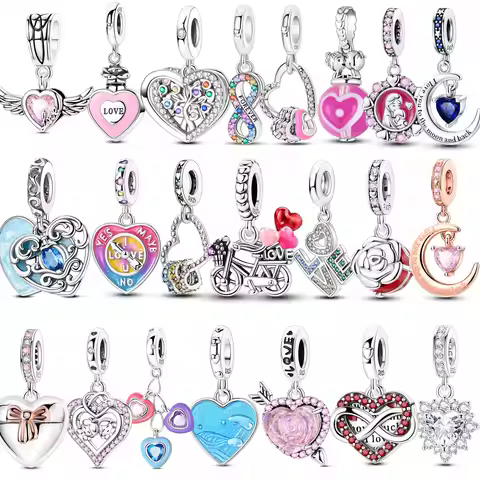Charms 925 Sterling Silver Infinite Love & Friendship Beads Pendent Jewelry Fits 925 Original Bracel