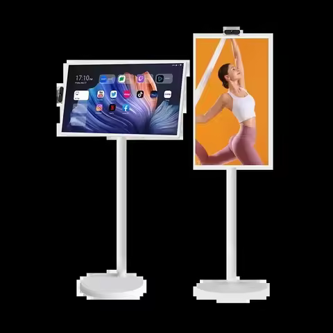 24 27 32 inch home entertainment lcd wireless touch screen smart stand byme with android 12 Rotatabl
