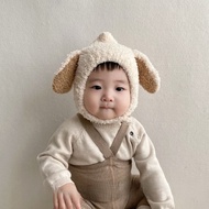 NEWBORN BABY BONNET HAT UNISEX BUNNY FUR BABY BONNET BUNNY HAT PREMIUM BUNNY EAR BEANS SOFT THICK PR