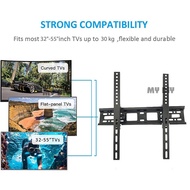 ✒☂MYDIYHOMEDEPOT - UNIVERSAL TV Bracket 32"-55" Inch Adjustable Tilt TV Wall Mount TV Bracket (Tilt: -5° to +15°) 30KG