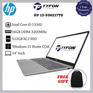 HP 15-fd0217TU i5-1334U 16GB DDR4 RAM 512GB M.2 SSD Laptop Win 11 Home Laptop (Refurbished)