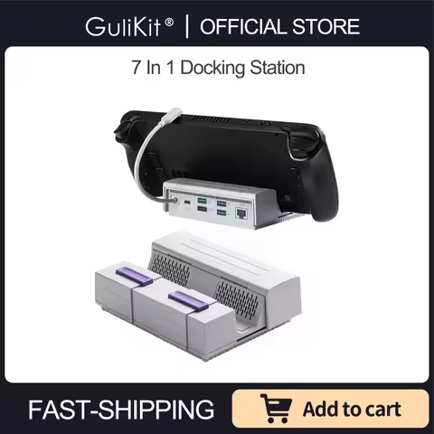 GuliKit 7 in 1 Docking Station SD03 Dock Set for Steam Deck Nintendo Switch ASUS ROG Ally AYANEO Gam