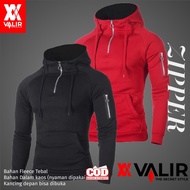 MERAH Valir Dapper Jacket Men's Plain Hoodie Sweater Original Edition Latest 2021 Plain Black Red Co
