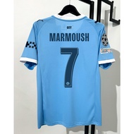 เสื้อทีมบ้านแมนเชสเตอร์ซิตี้ ฤดูกาล 2025-26 ใหม่ล่าสุด พร้อมชื่อและหมายเลข UCL