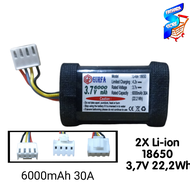 Baterai Speaker / Baterai JBL 2X 18650 6000mAh 30A 37V 222Wh BMS 1S 3A