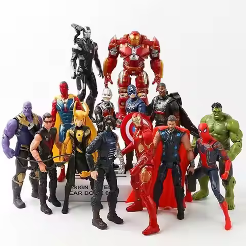 Comics The Avengers Hero Goods, Iron Man, Spider-Man, Hulk, Desktop Decoration Model, Children's Toy