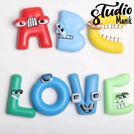 3D Character Letter Beads with Translucent Holes, Kosonan Alphabet Beads (5 Pcs)