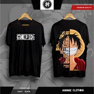 JRUEKY One Piece T-Shirt Luffy Cotton T-Shirt Unisex Couple Black S-3XL