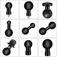 Aluminum 1/4 Srew Adapter To 17mm 25mm Ball Head 1 Inch Bracket Connector for Gopro 10/9 Insta360 Mo