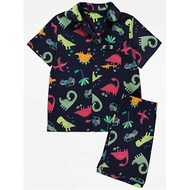 ( Auth ) Geo UK Boys Dinosaur Pajama Set - Size 3-4Y